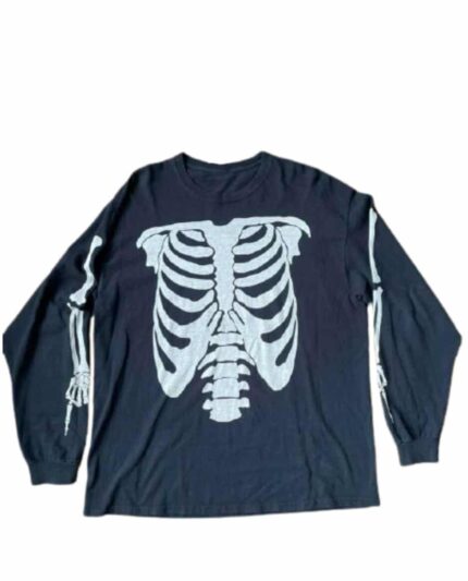 Playboi Carti Die Lit Neon Skeleton LS Sweatshirt – Black